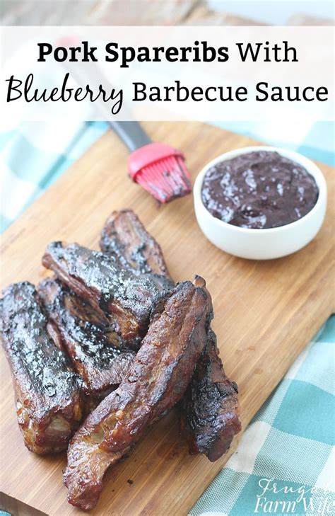 Grilled Pork Spareribs With Blueberry Barbecue 